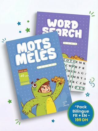 Pack Bilingue Enfants (FR + EN) +30 tableaux de mots cachés